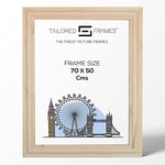 Tailored Frames Solid Natural Pine 70 x 50 cm Single Picture Frames | Wall Hanging Type | Photo Frame Without Mount