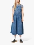 nué notes Calais Denim Midi Dress, Blue