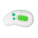 Bebeconfort Mini thermomètre bébé multifonction, 4-en-1, dès la naissance, sans contact, technologie infrarouge, indicateur de fièvre, intelligent et simple, compact, Green