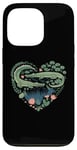 iPhone 13 Pro Cute Alligator Heart Crocodile Gator for Kids Case