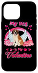 iPhone 16 Pro Max My Dog Is My Valentine Funny St Bernard Dog Valentines Day Case