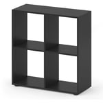 Meuble de rangement cube Tetra, Noir, 72.6 x 72 cm, Vicco