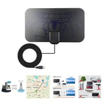 Amplificateur de signal d'antenne de télévision numérique réglable,25dB,3000 Beauté,booster actif,intérieur,voiture,bateau,camping-car - Type Black #A