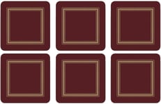 Pimpernel Classic Burgundy Coasters - Set of 6 Red