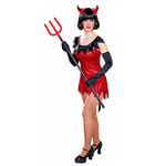 Festartikel Müller Haut diable d'Halloween avec queue en polyester de couleur noir/rouge, taille : 46/48, 119.238.35