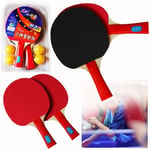 Handle 5 Layer Wood Table Tennis Racket With 4 Training Balls Ping Pong Paddle