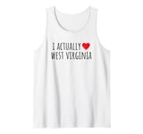 I ACTUALLY LOVE (HEART) WEST VIRGINIA – American State Tank Top