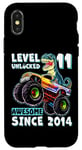 iPhone X/XS Level 11 Unlocked T Rex Monster Truck Dinosaur 11th Birthday Case