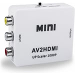 RCA vers HDMI Mini 1080P RCA Composite CVBS AV vers HDMI Adaptateur Audio Video Convertisseur Soutien PAL,NTSC3.58, NTSC4.43, SECAM,