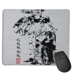 Ghost in The Shell Major Vs Tank Sumie Customized Designs Non-Slip Rubber Base Gaming Mouse Pads for Mac,22cm×18cm， Pc, Computers. Ideal for Working Or Game