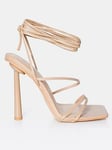 Public Desire Bad Gal Heeled Sandal - Nude, Nude, Size 6, Women