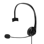 LINDY 3.5mm & USB Type C Monaural Headset with In-Line Control For Call Center PC Laptop Office Calls Work Business Team Meetings Online Conference