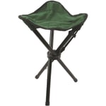 HIGHLANDER FOLDING 3 LEG STEEL TRIPOD STOOL CAMPING FESTIVAL FISHING CHAIR GREEN