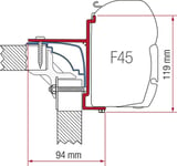 Markisadapter Fiamma F45S/L, 4 delar-Bürstner mfl