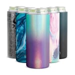 Simple Modern Skinny Can Cooler for Slim Beer & Hard Seltzer 12oz Insulated Stainless Steel Sleeve, Slim (12oz), Shimmer: Aurora