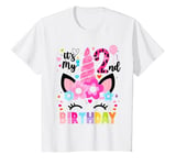 Youth It's My 2nd Birthday Girl is Now 2 Year Old Birthday Toddler T-Shirt