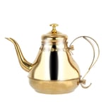 Jiacheng29 Teapot Stainless Steel Teapot Gooseneck Pour Coffee Tea Kettle Filter Strainer Pot(Golden 1.2L)