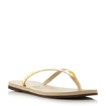 Havaianas Womens Ladies - Slim Metallic Strap Flip Flop - Gold - Size EU 35