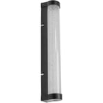 LEDVANCE ORBIS Tube LED applique/miroir, noir, verre effet bulle, 9W, 820lm, dimmable, 3000/4000K, 40cm de diamètre, protection IP44 contre les corps