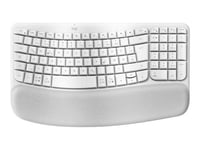 Logitech Ergo Series - Clavier - sans fil - 2.4 GHz, Bluetooth LE - QWERTZ - Allemand - blanc cassé