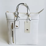 RADLEY Zippy Bright White Leather Small Zip Top Backpack Bag - New - RRP £239