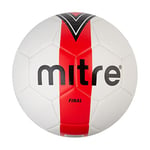 Mitre Final Ballon de Football récréatif | Parfait pour Les Enfants | Cadeau thème Football, Blanc/Rouge, 5, 68-71 cm