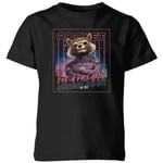 Guardians of the Galaxy Glowing Rocket Raccoon Kids' T-Shirt - Black - 3-4 Years