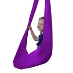 YANFEI Indoor Therapy Swing For Kids - Sensory Swing Great For Autism, ADHD, And Sensory Processing Disorder - Snuggle Swing Hammock Chair Toy Fun (Color : DARK PURPLE, Size : 150X280CM/59X110IN)