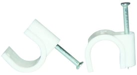 Voltman VOM512229 Boîte de 20 attaches Diamètre 12 mm Blanc