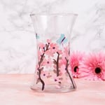 Glass Vase Blossom & Dragonfly Hand Painted Lynsey Johnstone Design