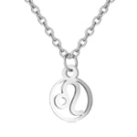 Halsband Stjärntecken LEJON Zodiak Capricorn Rostfritt Stål Silver