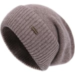 Cashmere Slouchy Beanies För Kvinnor Vinter Lättvikts Flickor Ull Stickad Mössa Mudd Mjuk Varm Slouch Beanie Cap