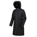 Regatta FRITHA Veste à Capuche matelassée Femme avec Doublure Isolante Baffled/Quilted Jackets, Black, FR : XXS (Taille Fabricant : 8)