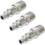 3 embouts raccord air comprime usa france mil 2150b filete male 1/4 gaz