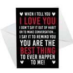 Valentines Card for Him Her LOVE YOU Valentines Day Anniversary Card Boyfriend