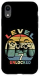 Coque pour iPhone XR Niveau 7 Débloqué Funny Kids 7th Birthday Gamer