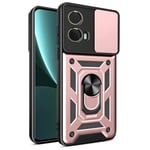 EIDERWOOD Motorola Moto G85 (5G) Håndverker Deksel med Magnetisk Kickstand Og Cam Slider - Rose Gold