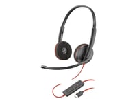 Poly Blackwire C3220 - Blackwire 3200 Series - micro-casque - sur-oreille - filaire - USB-C - noir - Certifié Skype, certifié Cisco Jabber, Certifié Avaya