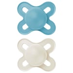 MAM Start Soother 0-2 Months X2 - Plain Blue