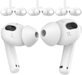 Embouts d'oreille AirPods 3 en Silicone Souple[Pochette de Rangement Ajoutée] 3 Paires Ear Caps Covers Antidérapants Accessoires Compatible avec Apple AirPods 3 2021 (3 Paires Grand, Blanc).[G1596]