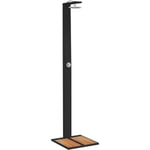 Douche d'extérieur noir 50x55x224 cm résine tressée bois acacia Vidaxl Black