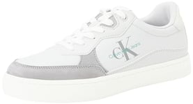 Calvin Klein Jeans Homme Classic Cupsole Low LTH ML FAD YM0YM00885 Baskets à Semelle, Gris (Oyster Mushroom/Formal Grey), 43 EU