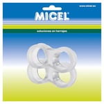 MICEL 92483 Lot de 2 butées de porte et de fenêtre en PVC transparent