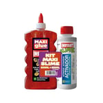 Kit Maxi Slime Colle 500ml + Activateur 250ml (Rouge)