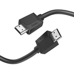 Hama Câble HDMI 4K Garantie 10 ans (Cable HDMI High Speed avec Ethernet, Cordon HDMI 4k 3m, mâle-mâle, Câble Ethernet HEC, Retour Audio, HDR, 18 Gbit/s, 600MHz, Résolution 4096x2160, Blindé) Noir