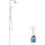 Colonne de douche avec inverseur manuel Grohe Tempesta system 210 avec nettoyant GrohClean - Chromé