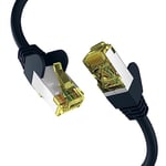 EFB-Elektronik - Câble réseau CAT. 6a jusqu'à 10 Gbit - Câble LAN de 10 m - Câble Ethernet avec protection jack/anti-torsion - Connecteur RJ45, blindage S/FTP PIMF - Noir