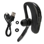 Oreillette Bluetooth Appels HD Casque sans fil rechargeable &agrave; oreille unique avec affichage de puissance pour tablette de t&eacute;l&eacute;phone Noir avec bo&icirc;te en carton &agrave; affichage num&eacute;rique