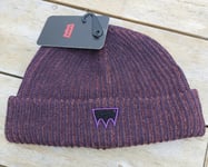 LEVI STRAUSS Deep Purple Dockyard BEANIE HAT Soft Knit Crop UNISEX Toque LEVI'S