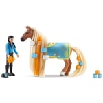 Coffret de Beauté de 18 Pièces Pour Figurines Chevaux avec le Cavalier Kim -  Cadeau pour Garçons et Filles à Partir de 5 ans -